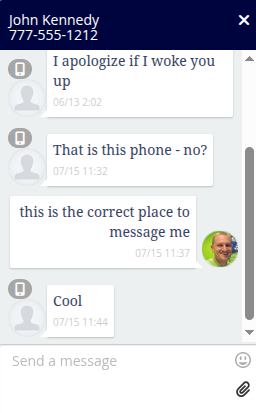 Shared business number team texting app screenshot
